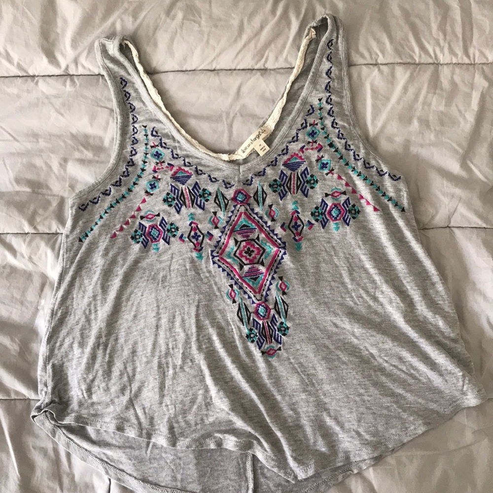 MULTI COLORED EMBROIDERED TANK TOP
